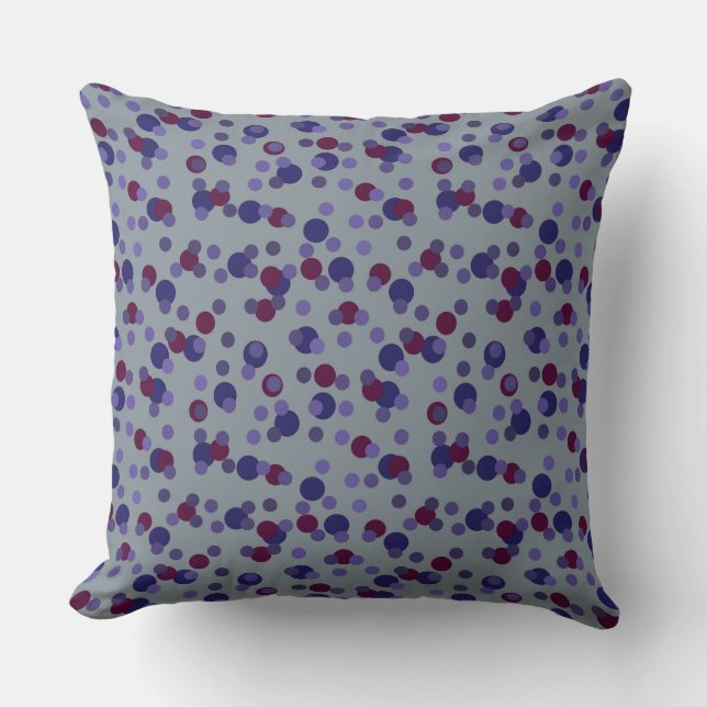 Coussin Points Berry, Violet et Violet (Recto)