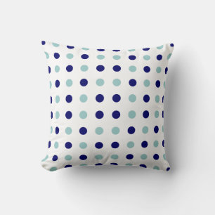Coussin Points Bleus clairs et foncés Lancer l'oreiller