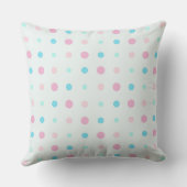 Coussin Points bleus et pêche (Verso)