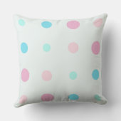 Coussin Points Bleus et Pêche (Verso)