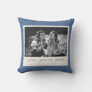 Coussin Points Bleus Modernes simples Photo de devis perso