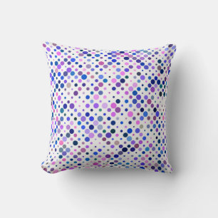 Coussin Points colorés, Indigo, Violet & Bleu