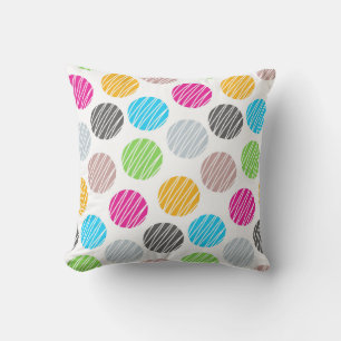 Coussin Points colorés Lancer l'oreiller