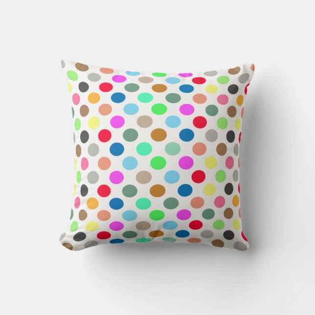 Coussin Points colorés sans couture - Motif (Recto)