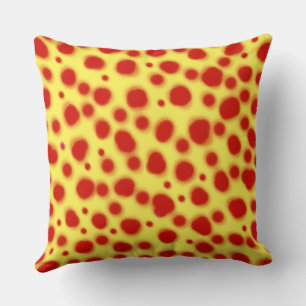Coussin points dalmatiens tache poster de animal rouge et