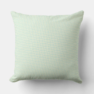 Coussin Points de jeu bleu pastel sur crème