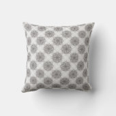 Coussin Points de Mandella gris et blanc (Verso)