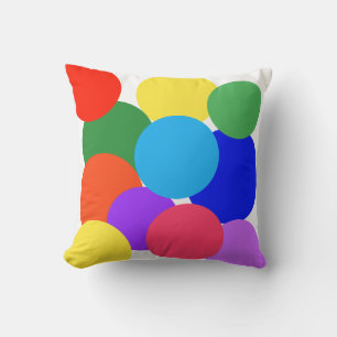 Coussin Points de Polka Arc-en-Ciel  