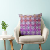 Coussin Points de polka Mandella arc-en-ciel (Chaise)