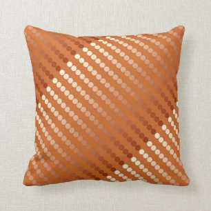 Coussin Points de satin - rouille et cuivre