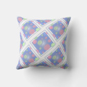 Coussin POINTS en bleu (Verso)