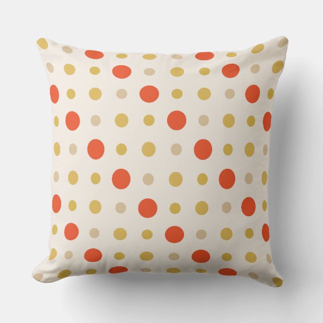 Coussin Points jaunes et oranges (Recto)