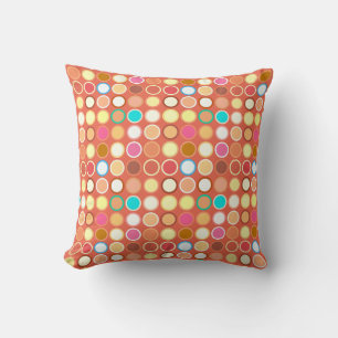 Coussin Points modernes du milieu du siècle - terre cuite