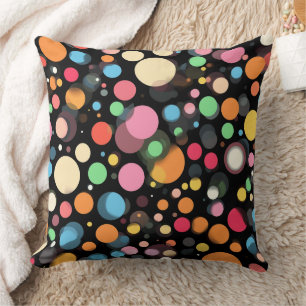 Coussin Points multicolores vifs