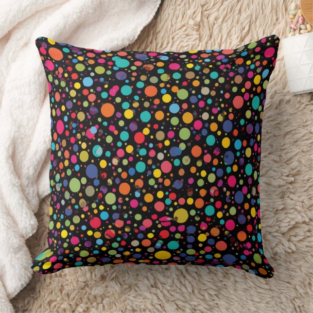 Coussin Points multicolores vifs (Couverture)