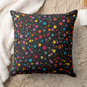 Coussin Points multicolores vifs