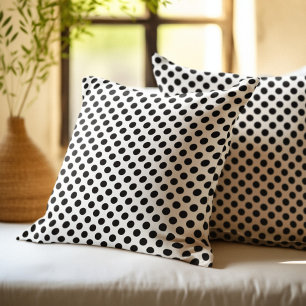 Coussin Points noirs et blancs