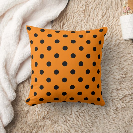 Coussin Points orange et noirs (Couverture)