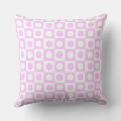 Coussin Points rose Pastel et Motif Carré (Verso)
