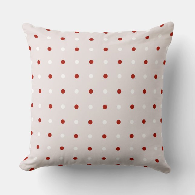 Coussin points roses, turquie rouge et blanc (Recto)