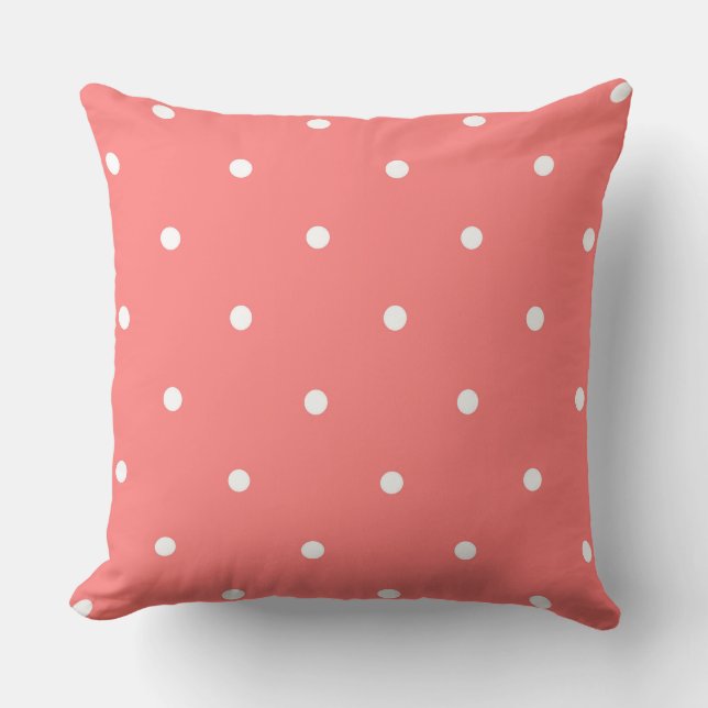 Coussin Points rouges et blancs clairs (Recto)