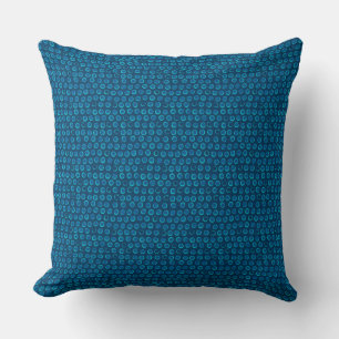 Coussin Points Séquin Turquoise Motif Bleu Jeu d'oreiller