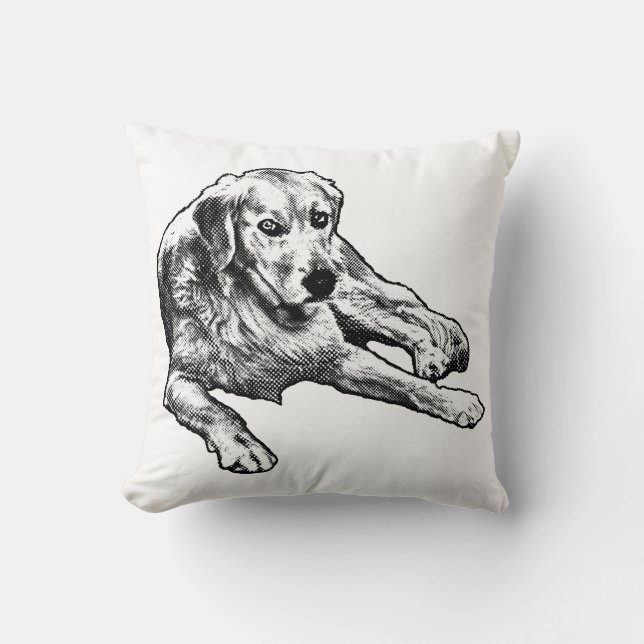 Coussin Points Storybook : Repose dorée (Recto)