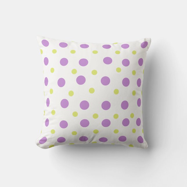 Coussin Points violets et verts (Recto)