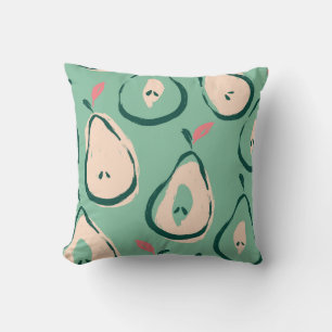 Coussin Poires d'été : motif de fruits frais.