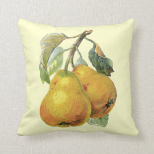 Coussin Poires vintages - Décor maison de campagne