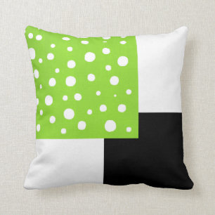 Coussin Pois blancs de chaux Géométrie en noir et blanc