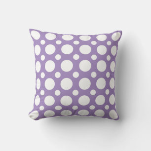 Coussin Pois blancs et violets lancent l'oreiller