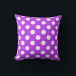 Coussin Pois blancs sur violet clair<br><div class="desc">Pois blancs sur violet clair</div>