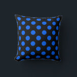 Coussin Pois bleu et noir<br><div class="desc">Pois bleu et noir</div>