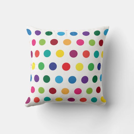 Coussin Pois colorés petits enfants (Verso)