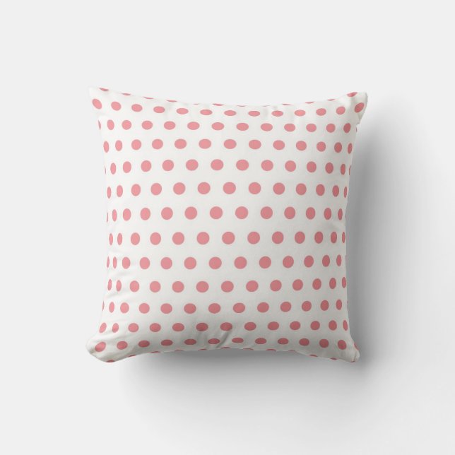 Coussin Pois - corail (Recto)