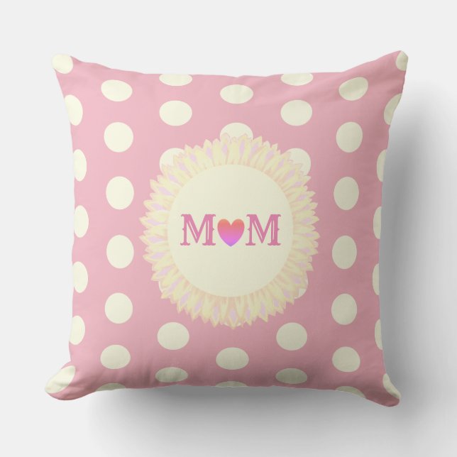 Coussin Pois de maman mignonne (Recto)
