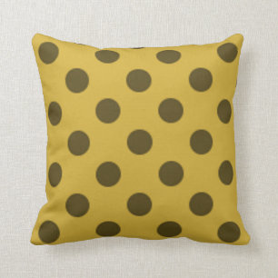 Coussin Pois d'or métallique