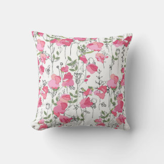 Coussin Pois doux : Texture Florale d'été.