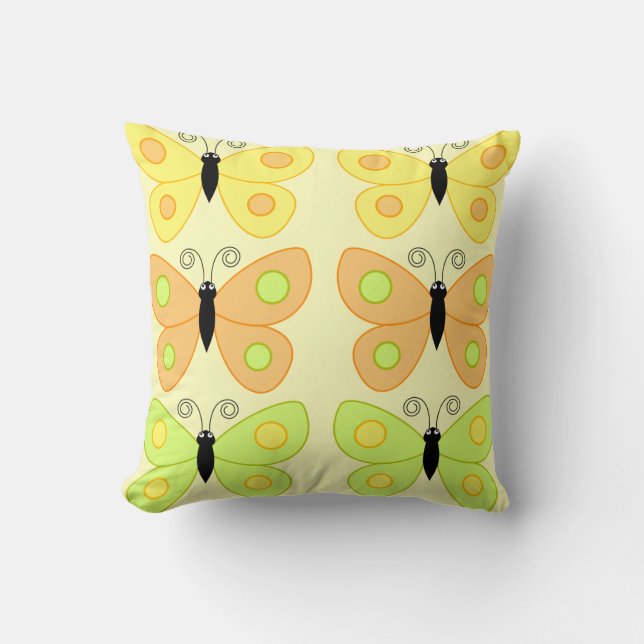 Coussin Pois et papillons (Recto)