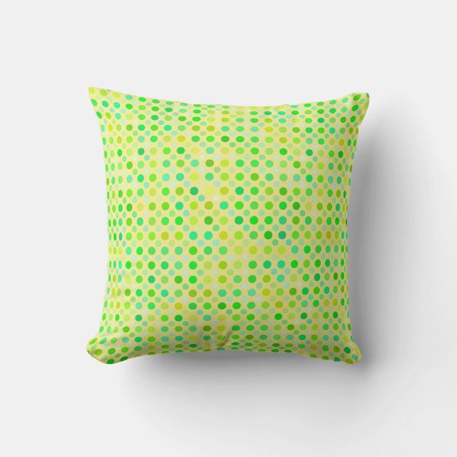 Coussin pois jaunes et verts (Recto)