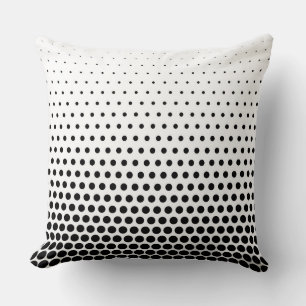 Coussin Pois noir blanc moderne