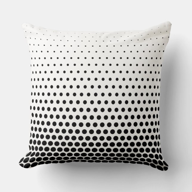 Coussin Pois noir blanc moderne (Recto)