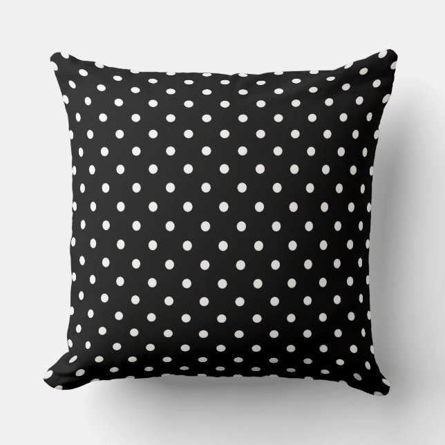 Coussin Pois noirs et blancs (Recto)