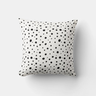 Coussin Pois noirs minimal Abstrait moderne