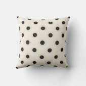 Coussin Pois noirs sur blanc antique (Verso)