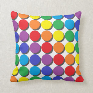 Coussin Pois ombragé d'arc-en-ciel