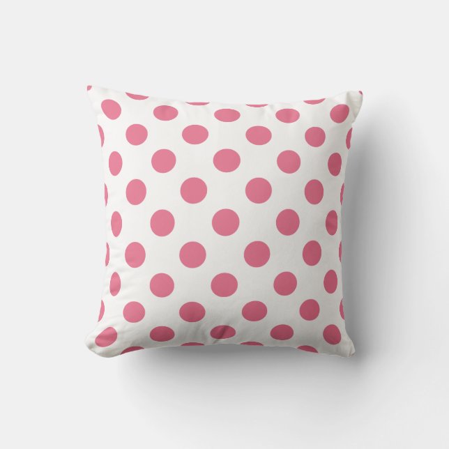 Coussin Pois rose et blanc (Recto)