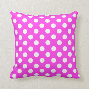 Coussin Pois Rose Et Blanc
