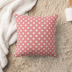 Coussin Pois rose pâle